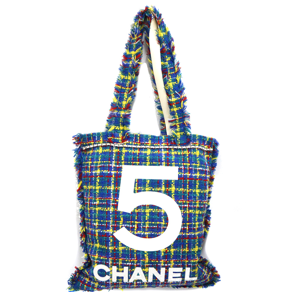 シャネル Chanel ツイードトートバッグ カラフル 【中古】