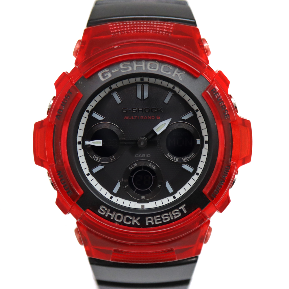 ☆ほぼ未使用☆[カシオ] 腕時計 ジーショック AWG-M100SRB-4AJF 楽天市場】CASIO カシオ G-SHOCK Gショック ジーショック AWG-M100SRB
