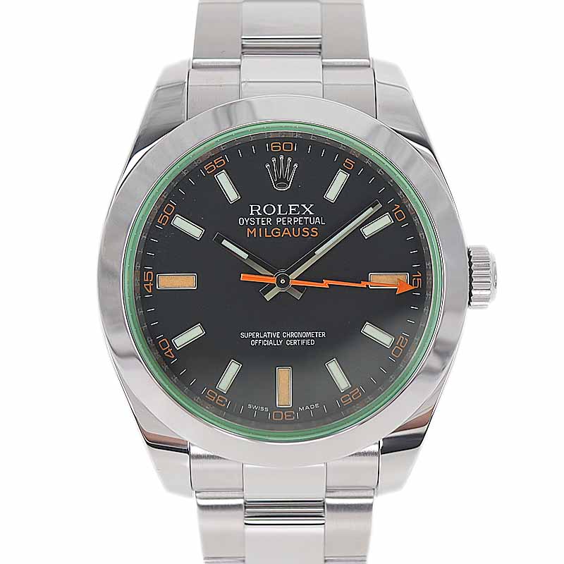ロレックス Rolex 116400GV ミルガウス V番 グリーン 腕時計【中古】