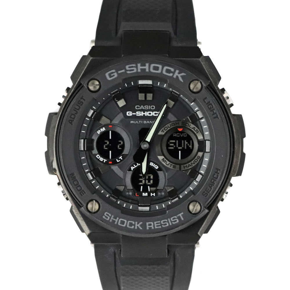 カシオ Casio GST-W100G-1BJF G-SHOCK G-STEEL ブラック タフソーラー 【中古】