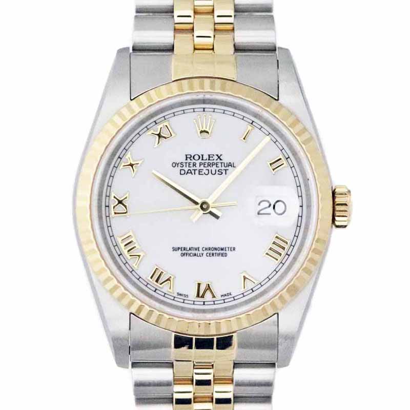 ロレックス Rolex 16233 デイトジャスト ホワイト 【中古】