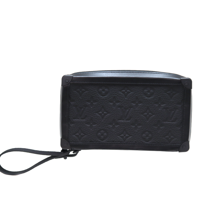 ルイヴィトン Louisvuitton M68986 ソフトトランク クラッチ トリヨン レザー ブラック【中古】