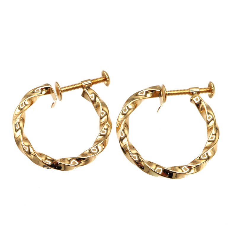 K18 18金 フープイヤリング ゴールド レディース 【中古】