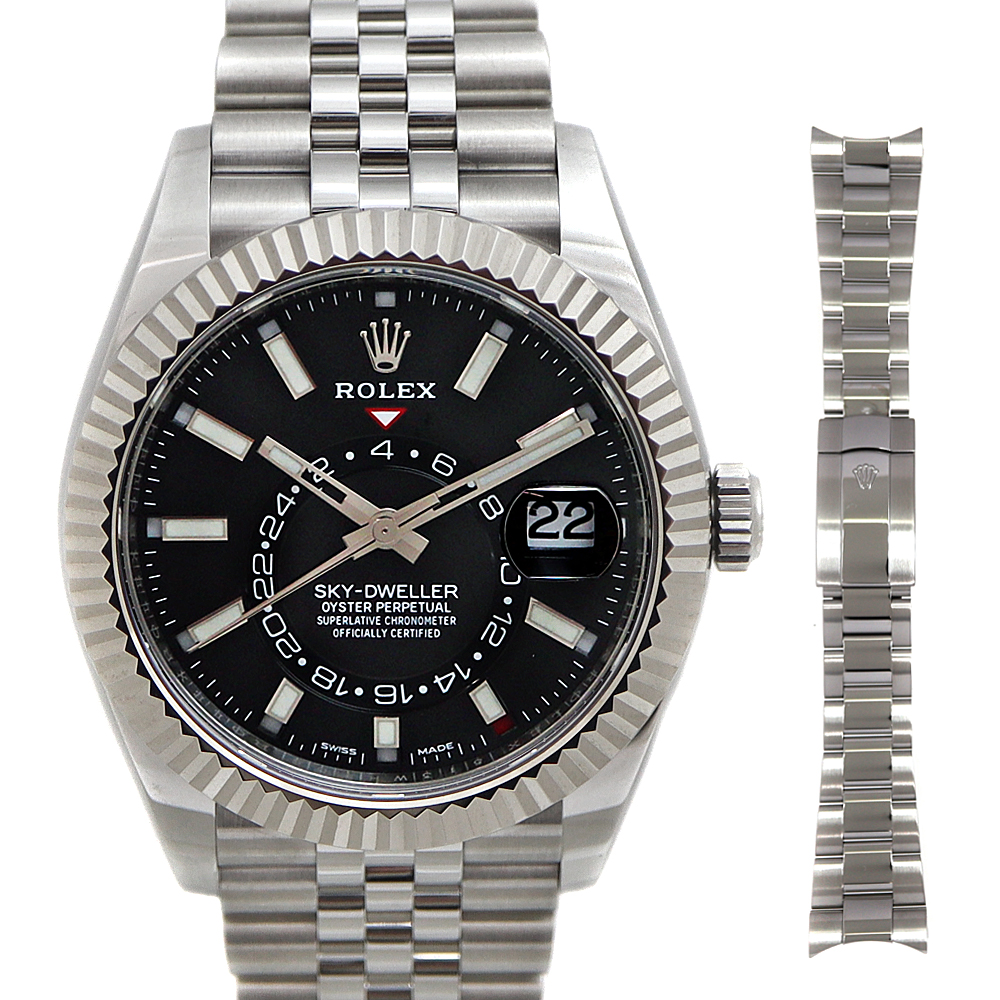 ロレックス Rolex 326934 スカイドゥエラー ブラック オイスターブレス付属【中古】