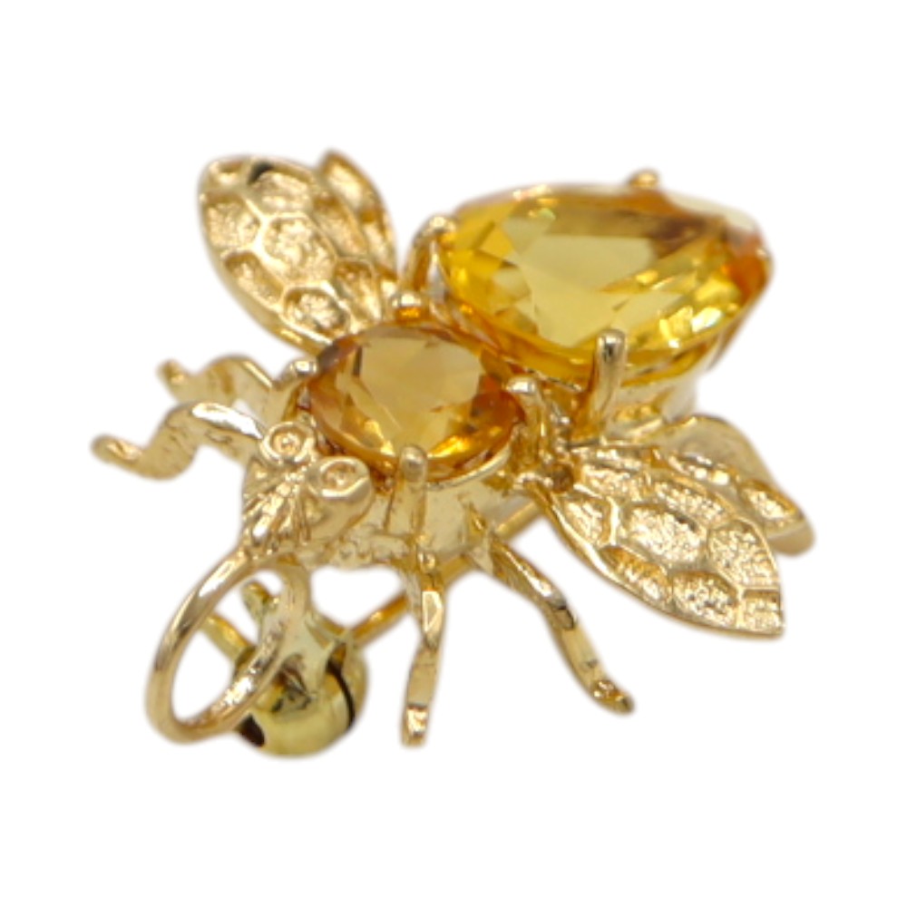 ポンテヴェキオ PonteVecchio K18YG シトリン ペンダントトップ ブローチ【中古】