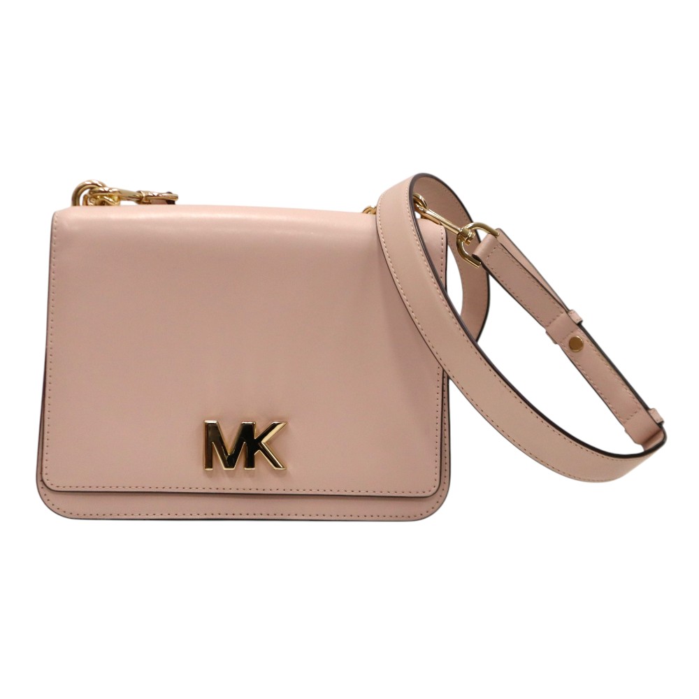 マイケルコース Michael Kors ターンロック式 ショルダーバッグ レディース レザー ピンクベージュ系【中古】