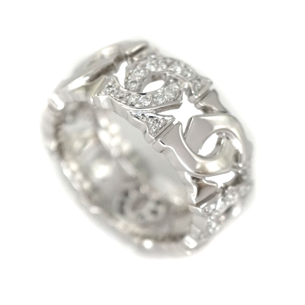 カルティエ Cartier アントルラセリング K18WG ダイヤモンド【中古】