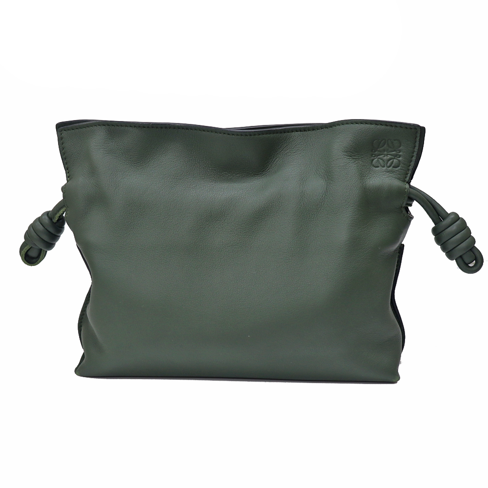 ロエベ Loewe A411FC2X37 フラメンコクラッチミニ カーキ【中古】
