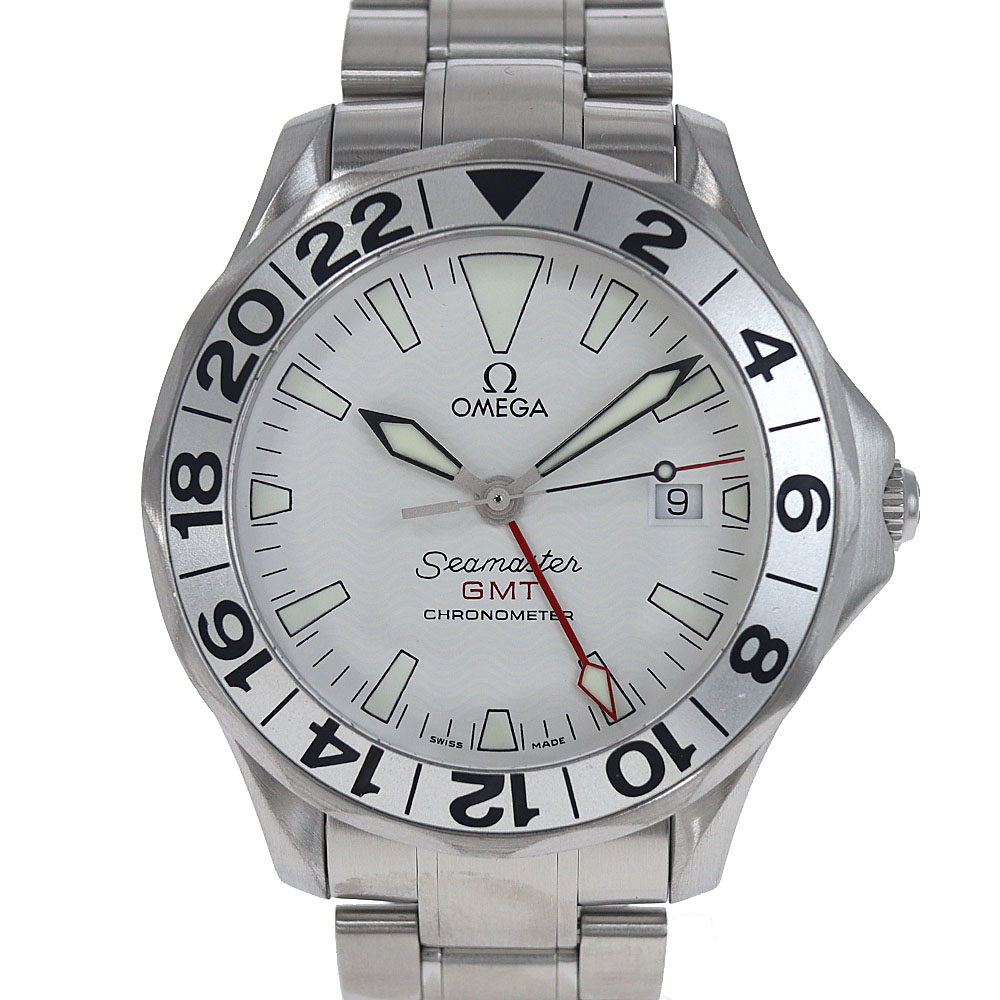 オメガ Omega 2538.20 シーマスター300 GMT ホワイト【中古】