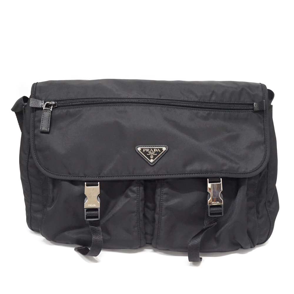 プラダ Prada 2VD052 ショルダーバッグ ブラック ナイロン【中古】