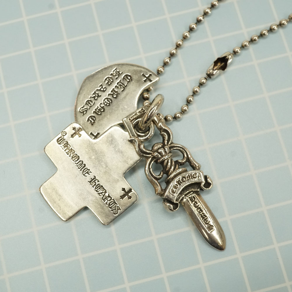シルバースリートリンケッツネックレス CHROME HEARTS クロムハーツ 3TRINKETS/スリートリンケッツ