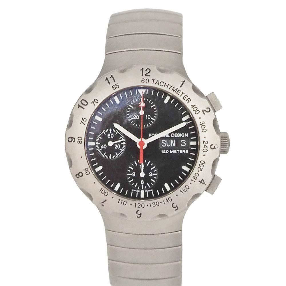 ポルシェデザイン PORSCHE DESIGN 6500.10 エテルナ デイデイト ブラック 【中古】