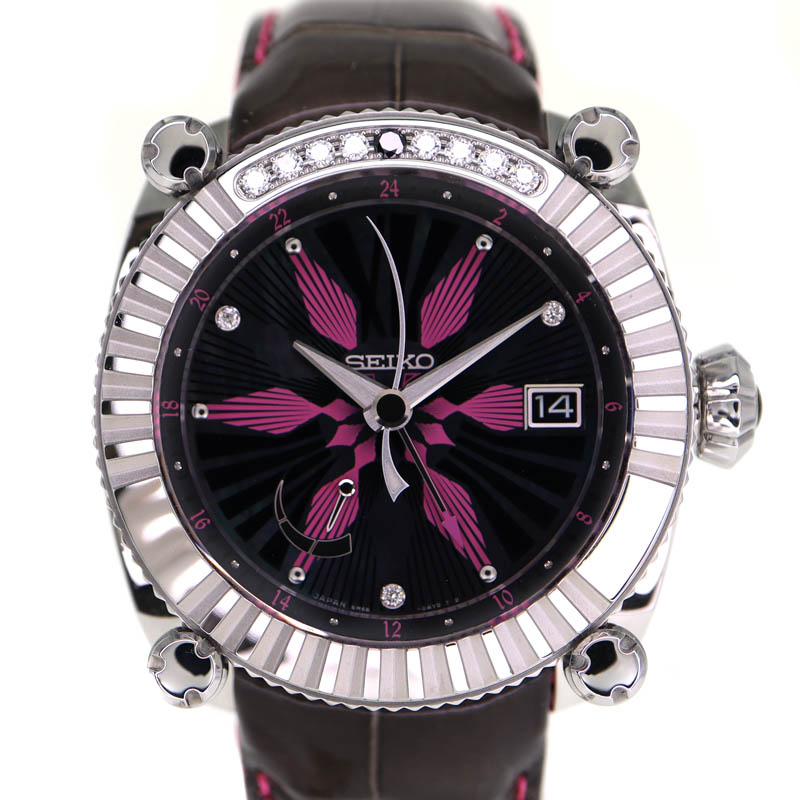 セイコー Seiko SBLA099 5R66-0BF0 ガランテ ブラックシェル 腕時計 メンズ【中古】