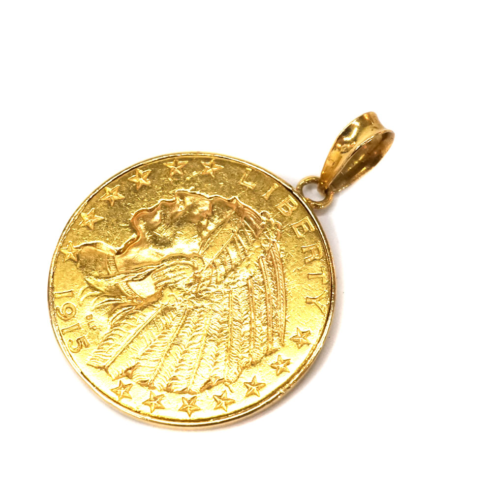 K21.6 K18 21.6金 18金イエローゴールド DOSコイン メキシコ2ペソ金貨 イーグル