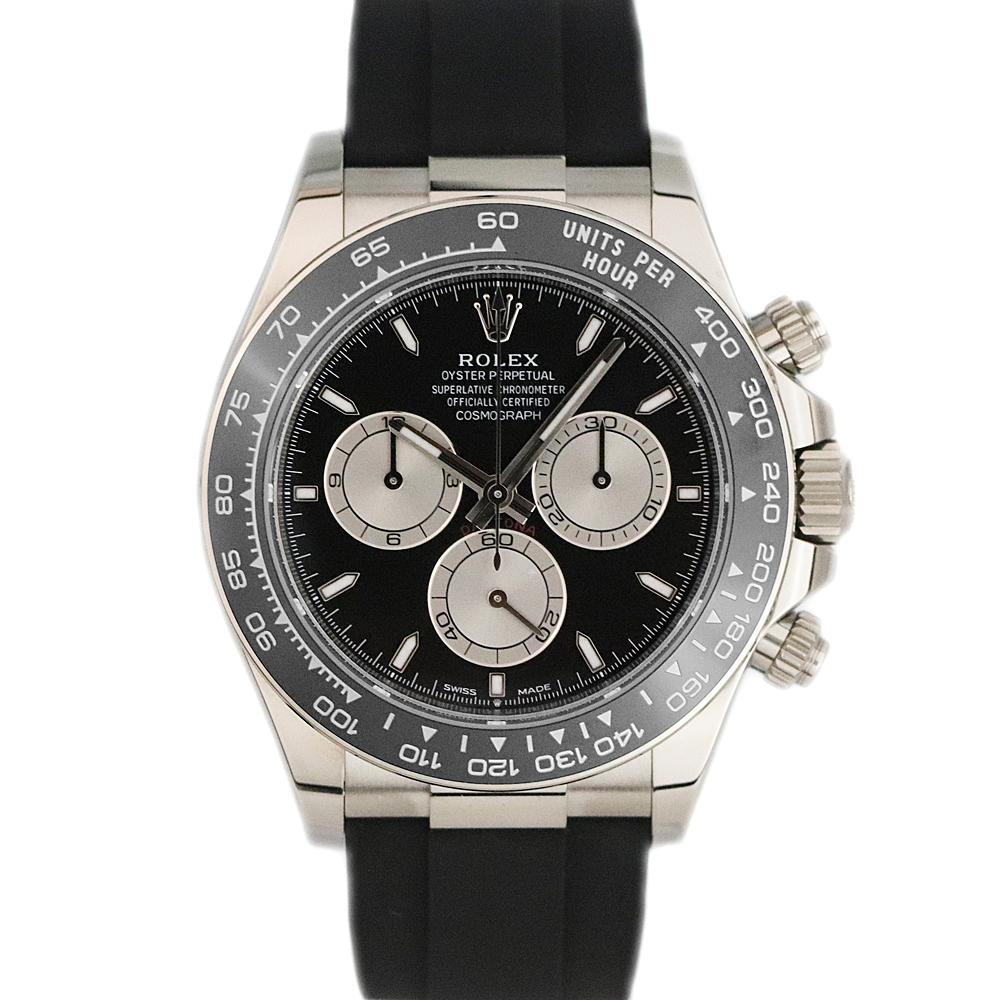ロレックス Rolex 126519LN コスモグラフ デイトナ オイスターフレックス ブラック ホワイトゴールド ラバー 自動巻き オートマチック メンズ 腕時計  【中古】