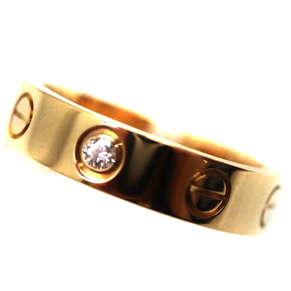 カルティエ Cartier ミニラブリング 1Pダイヤモンド K18YG イエローゴールド レディース【中古】