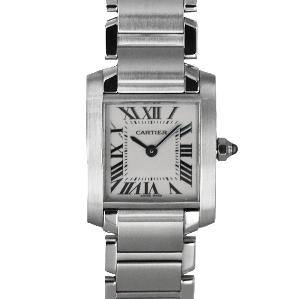 カルティエ Cartier W51008Q3 タンクフランセーズSM アイボリー 【中古】
