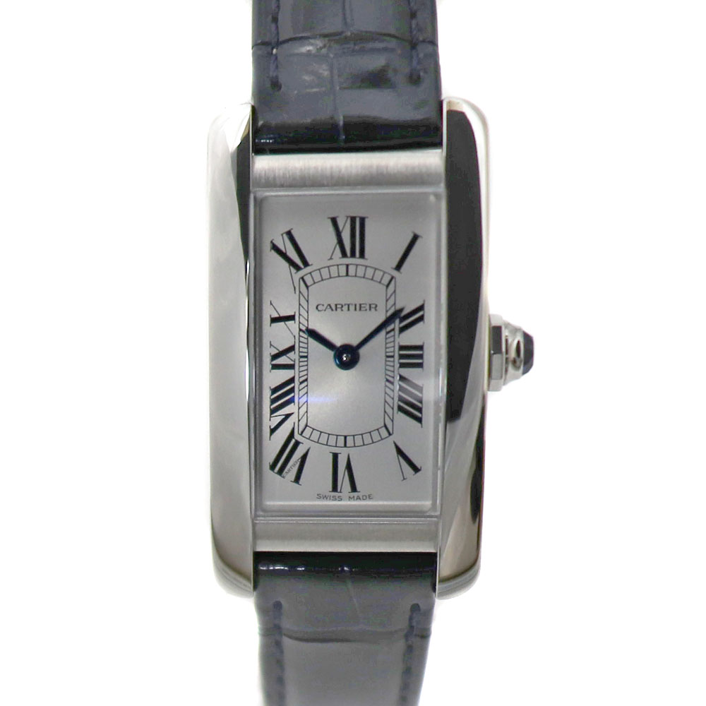 カルティエ Cartier WSTA0043 タンクアメリカンSM クォーツ シルバー 【中古】