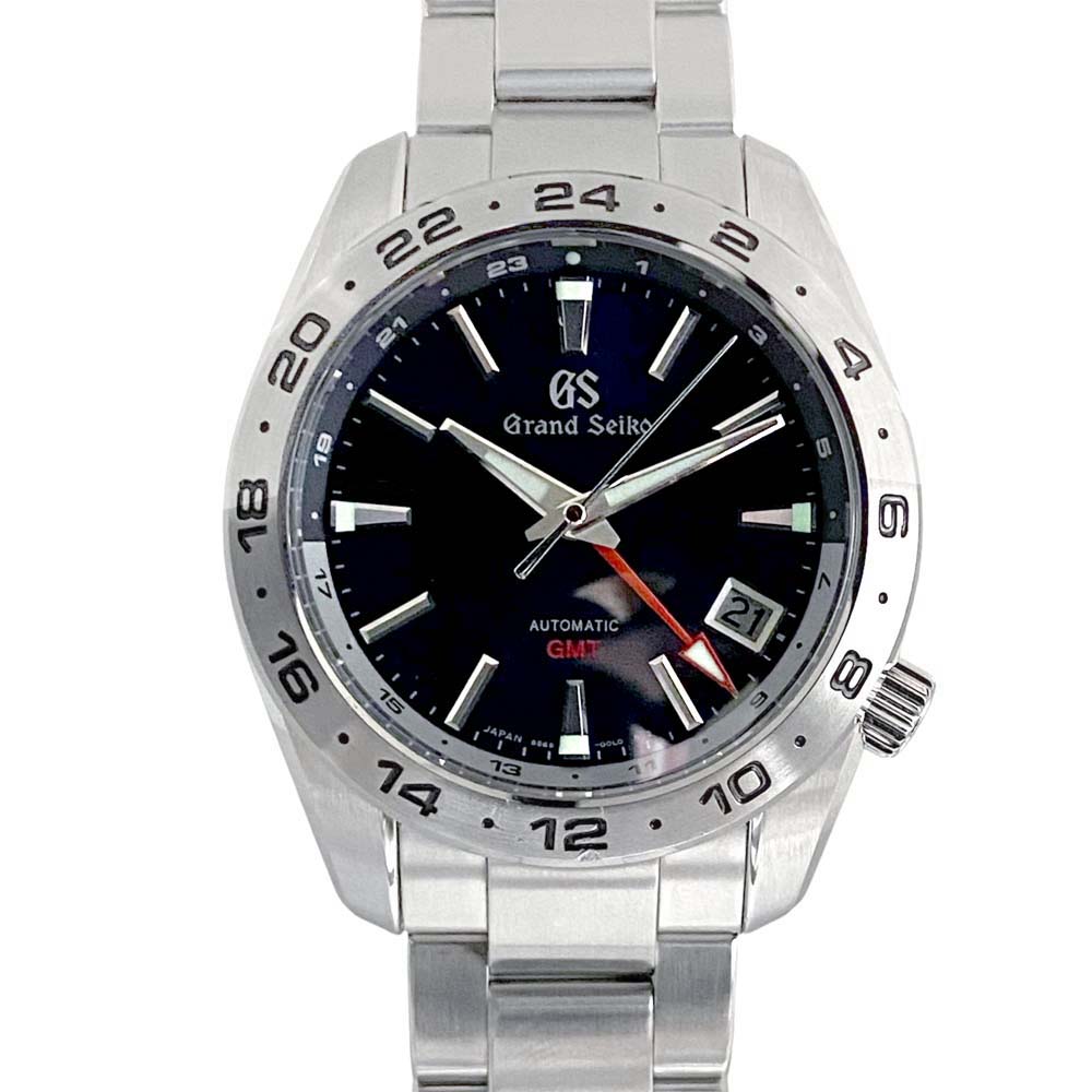 グランドセイコー Grand Seiko SBGM245 メカニカルGMT ネイビー メンズ シルバー 【中古】