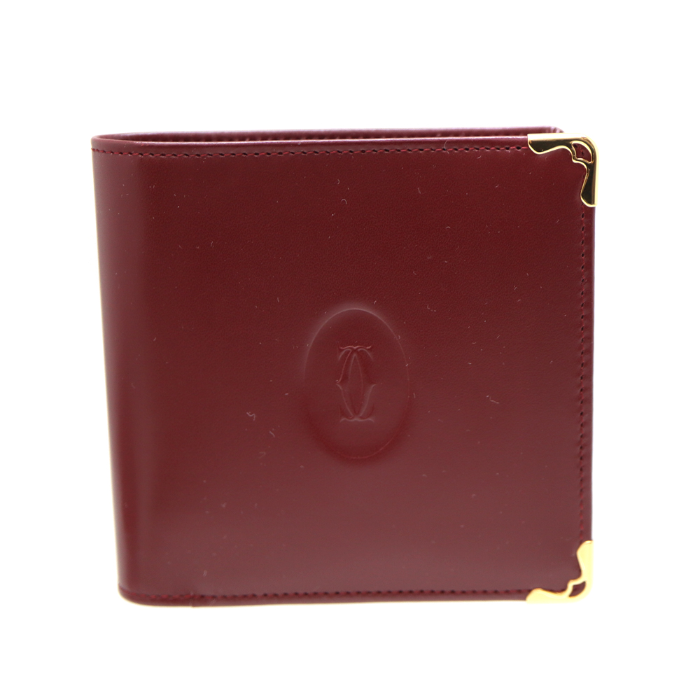 【未使用品】Cartier 二つ折り財布 レザー ボルドー マストライン 楽天市場】カルティエ 財布 マストライン 二つ折り財布 L字型