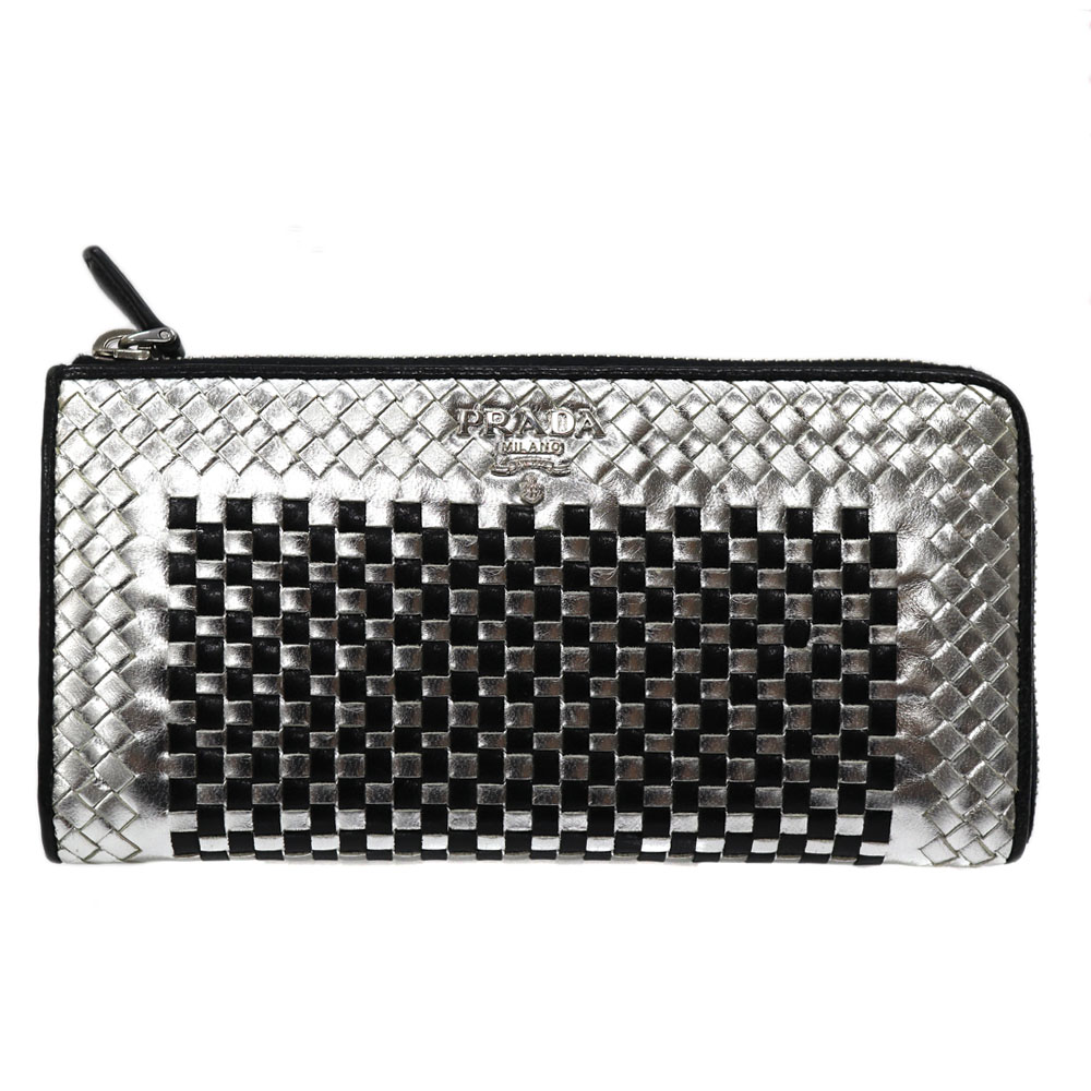 310 美品 PRADA プラダ 小銭入れ 財布 L字ファスナー プラダ新作の『L字ファスナー財布』はコンパクトでお札も2つ折り