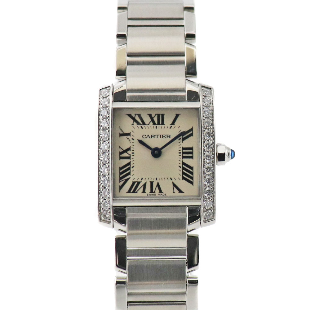 カルティエ Cartier W4TA0008 タンクフランセーズSM シルバー レディース 【中古】