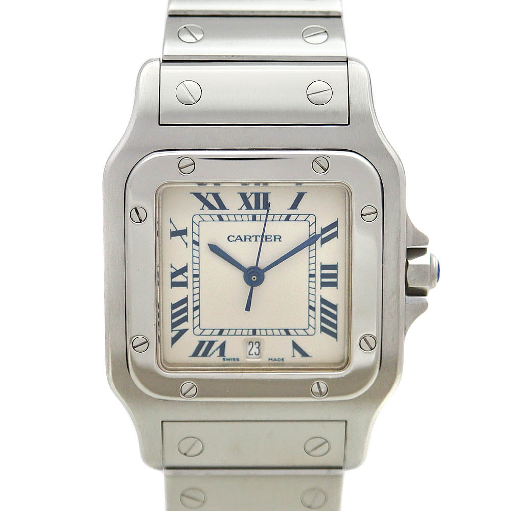 カルティエ Cartier W20018D6 サントスガルベLM アイボリー メンズ【中古】