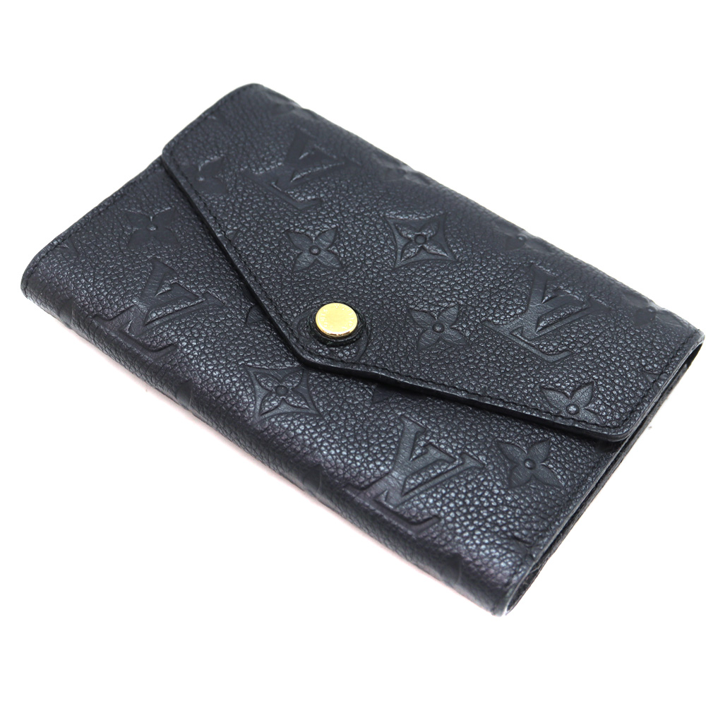 ルイヴィトン Louis vuitton M60568 ポルトフォイユ・キュリユーズ 財布 アンプラント ブラック【中古】
