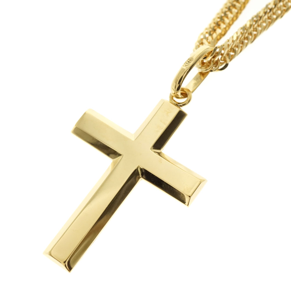 K18 ゴールド 12T 喜平 クロス 十字架 ネックレス 【中古】