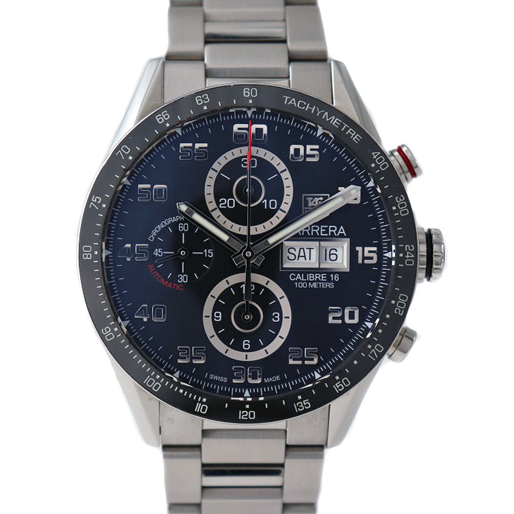 タグホイヤー Tag Heuer CV2A1R.BA0799 カレラ デイデイト キャリバー16 ブラック【中古】