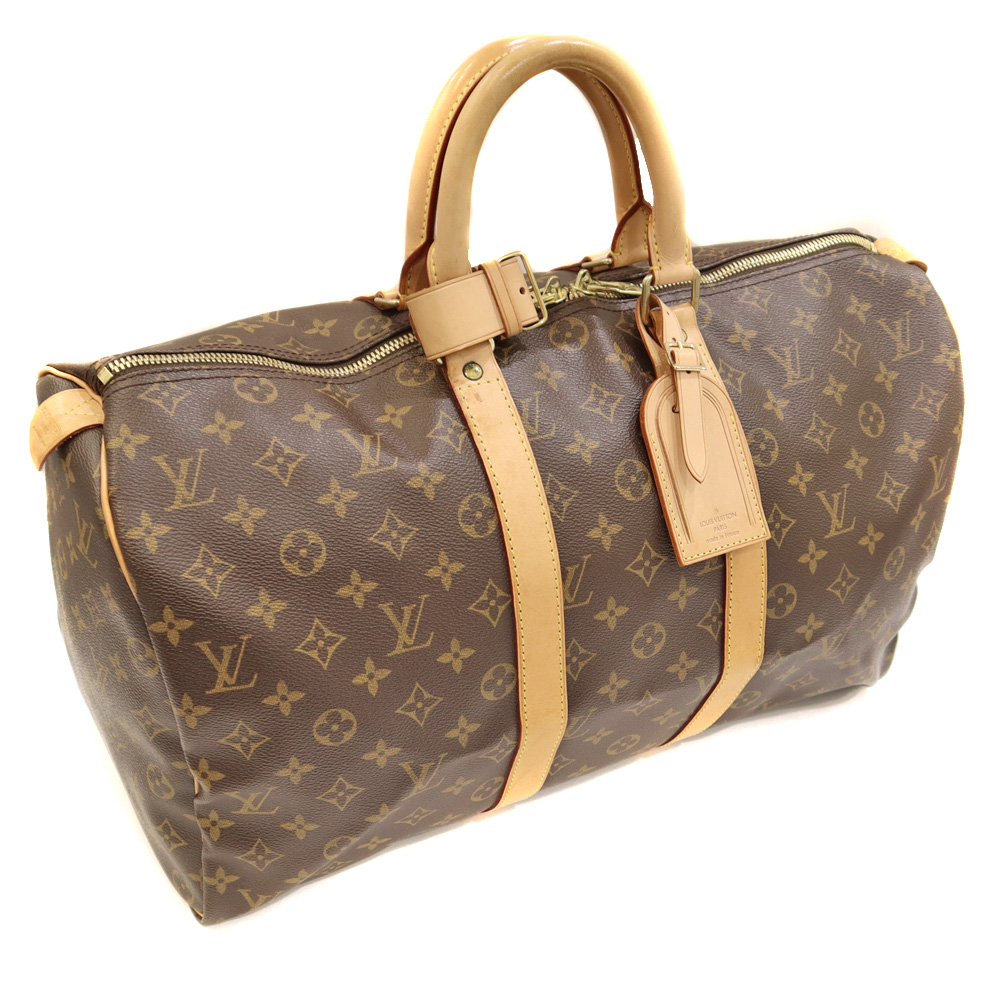 LOUIS VUITTON【ルイ・ヴィトン】M41428 キーポル45 モノグラムキャンバス ブラウン系 茶色 旅行鞄 カバン かばん 大容量 ボストンバッグ 定番人気 ブランド メンズ レディース ユニセックス【中古】USED-6 質屋かんてい局春日井店 k22-7789