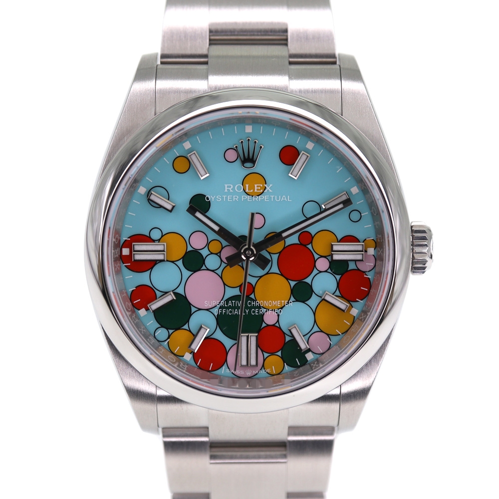ロレックス Rolex 126000 オイスターパーペチュアル36 セレブレーションモチーフ ターコイズ【中古】