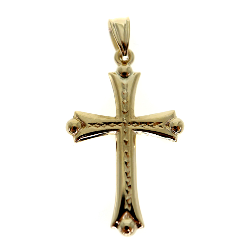 極上】 18金 キリスト クロス ネックレス 十字架 『INRI』 刻印有